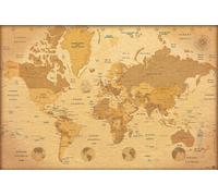 Grupo erik editores poster mapa mundo vintage
