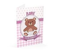 Grupo Erik Editores Tarjeta Felicitacion Baby Felicidades Rosa