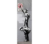 Erik Póster para puerta Brandalised Graffiti Is a Crime Multicolor 53 x 158 cm