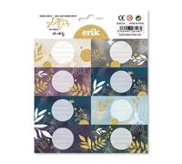 Grupo erik etiquetas adhesivas glitter - pegatinas libro nombres/pack