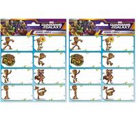 Grupo Erik Etiquetas adhesivas Marvel Groot - Pegatinas libro nombres/Pack etiquetas escolares - Papeleria Marvel - Producto con licencia oficial (Paquete de 2)