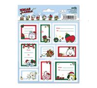 Grupo erik etiquetas adhesivas navidad, bt21 - etiquetas regalo navida