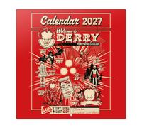 Grupo Erik IT Welcome to Derry Calendario 2027 Pared - Almanaque 16 Meses | 30x30cm, Planificador Mensual, 12 Ilustraciones en Sobre Protector, En 6 Idiomas