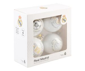 Grupo erik - juego de 4 decoraciones navideñas de fútbol real madrid