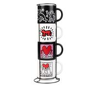 Erik Juego de tazas de café Keith Haring – 4 tazas 300 ml aptas lavavajillas y microondas