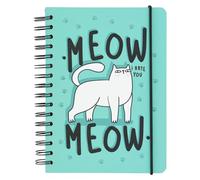 Grupo Erik Libreta A5 gatos - Cuaderno a5 punteado (Notebook) | Bullet Jornal - Libreta de puntos anillas de Tapa dura, 180 págs