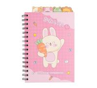 Erik Cuaderno A5 Kawaii - Bloc de notas rosa con 4 separadores