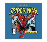 Grupo Erik Marvel Spiderman Calendario 2027 Pared - Almanaque 2027 30x30cm | Planificador Mensual, 12 Ilustraciones, Póster Incluido, Sobre Protector, En 6 Idiomas