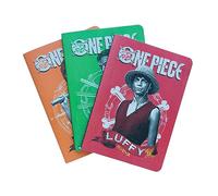 Erik Libretas A5 One Piece – 3 cuadernos: punteado, hojas blancas y líneas, tapas blandas – 64 pág.