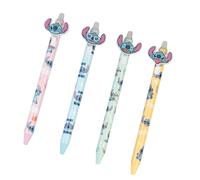 Grupo Erik Pack 4 Boligrafos Borrable Stitch - 4 Boligrafos Bonitos de Gel de Color Azul con Pulsador y Goma | Material Escolar y Papeleria; Stitch Regalos Niña 10 Años