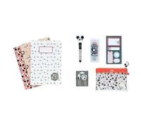 Grupo Erik Pack vuelta al cole papelería Disney Mickey Cuadernos A5 - Blocs de notas A5 - Libretas A5 punteadas + Kit papelería Disney - Estuche con material escolar