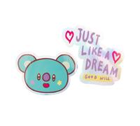 Grupo erik pegatinas bt21 koya impermeables - 2 stickers vinilo