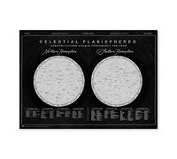 Grupo Erik Póster Constelaciones fluorescente - Cuadro constelaciones | 50x70 cm, Lámina constelaciones brilla en la oscuridad, Mapa estelar, Decoración pared Astronomía, , Lámina horóscopo