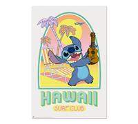 Grupo erik poster disney stitch hawaii club surf - poster stitch - lam