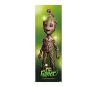 Grupo Erik Póster puerta Marvel Yo soy Groot - Poster Marvel Groot | Lamina decorativa (158x53cm) a todo color, Posters para pared ideal decoración habitación Marvel