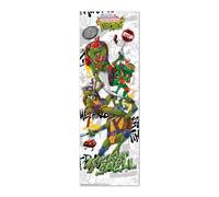 Grupo Erik Póster puerta Tortugas Ninja | Lamina decorativa (158x53cm) a todo color, Posters para pared ideal decoración habitación