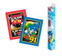 Grupo erik poster sonic, 2 posters para pared : laminas decorativas, d