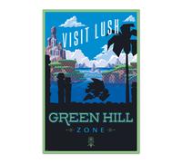 Grupo erik póster sonic the hedgehog, visit lush green hill zone - la