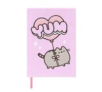 Erik Cuaderno A5 Pusheen – Líneas, tapa rígida forrada en felpa, marcapáginas, pegatinas, 192 págs