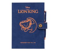 Erik Cuaderno A5 Premium El Rey León – Tapa dura, 96 hojas, cuadrícula, bolígrafo y bolsillo interior