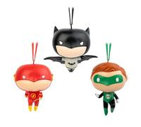 Erik Set adornos Navidad DC Comics – Pack árbol, 3 figuras: Batman, Flash y Linterna Verde