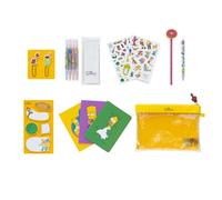 Grupo Erik Set Papeleria The Simpsons: Material Escolar con Estuche | Kit papeleria niña para Vuelta al Cole, Lápiz, Boli, Goma, Pegatinas, 3 libretas, Clips, Subrayadores y Notas adhesivas
