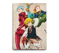 Grupo Erik Carpeta Escolar A4 Seven Deadly Sins - Carpeta Solapas de Tapa Dura con Gomas | Carpetas Archivadoras para Niños y Niñas