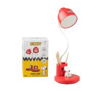 Grupo Erik Snoopy Lampara Escritorio - Flexo Escritorio Recargable | con 3 Temperaturas de Luz, Regulable, Cuello Flexible y Compartimento Multifunción, Decoracion Habitacion, USB-C
