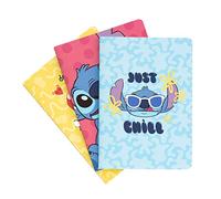 Erik Libretas A5 Stitch – Pack 3 cuadernos (punteado, hojas blancas, líneas) Tapas blandas 64 págs