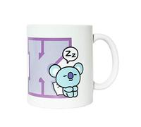 Grupo Erik Taza BT21 - Taza desayuno Koya/Producto con licencia oficial | Cerámica 330 ml (9,5x8 cm), apta para lavavajillas, regalo ideal fans del K-pop, se envía en caja protectora