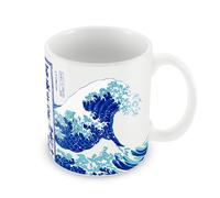 Erik Taza Ola Kanagawa – Taza cerámica 300 ml para desayuno, té y café – Licencia oficial