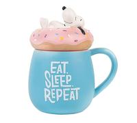 Erik Taza Snoopy 3D de cerámica con tapa XL 500 ml para desayuno