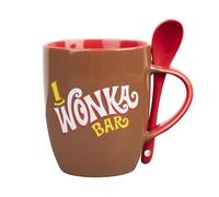Grupo Erik Taza Willy Wonka Bar Con Cuchara - Desayuno, Cerámica 380ml - Te, Café - Original Wonka, Licencia Oficial