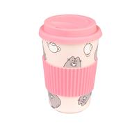 Erik Taza térmica Pusheen – cerámica con tapa y agarre de silicona antideslizante, 400 ml