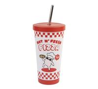 Grupo Erik Vaso termo Ketnipz - Vaso con tapa y pajita 550ml, taza termica con cepillo limpieza - Vaso termico café frio o caliente sin BPA - Termo para café, Taza termo cafe para llevar