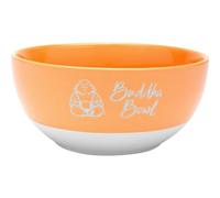 GRUSS & CO Cuenco con diseño Buddah | Cuenco de gres esmaltado de colores, con Garvur y frase, 60 olor naranja | Desayuno, cuenco para cereales, regalo de cumpleaños | 48957