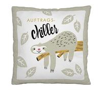 GRUSS & CO H:PPY Life 48181 - Cojín de Peluche (25 x 25 cm, 100% poliéster), diseño de Perezoso