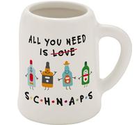 GRUSS & CO Jarra de chupito con diseño Need | New Bone China, 5 cl, mini jarra con texto | Regalo divertido, fiesta, regalo para hombres | 73844