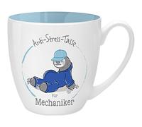GRUSS & CO Taza antiestrés con diseño de mecánico, 45 cl, 45 cl, New Bone China, regalo divertido, 45497