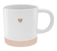 GRUSS & CO Taza con diseño de corazón grabado de gres, 40 cl, multicolor 48430