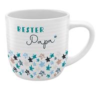 GRUSS & CO Taza con surcos Bester Papa | Gres, 40 cl, multicolor | Día del Padre | 48438