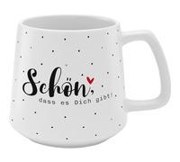 GRUSS & CO Taza cónica con texto en alemán «Schön, dass es dich gibt es dich gibt ds» | gres, 43 cl, multicolor | regalo amigos | 48993