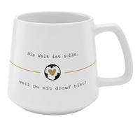 GRUSS & CO Taza cónica del mundo | gres, 43 cl, multicolor, regalo amigos, cumpleaños, Pascua | 48994