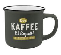GRUSS & CO Taza de porcelana con diseño de "café", 35 cl, regalo divertido, 46973