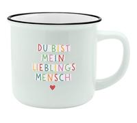 GRUSS & CO Taza XL con diseño humano, taza favorita de porcelana, 55 on cinta de regalo, regalo para novio, novia | 74177