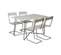 Grythyttan Stålmöbler Conjunto de comedor Grythyttan B25A + 4 sillas 1. roble lacado blanco