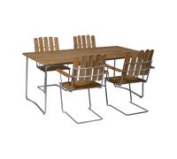 Grythyttan Stålmöbler Conjunto de mesa y sillas Grythyttan teca B31 170 cm + 4 A2