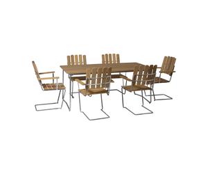 Grythyttan Stålmöbler Grythyttan conjunto de comedor roble B31 170cm + 6 A2