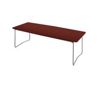 Grythyttan Stålmöbler Mesa de comedor B31 Roble teñido en color oscuro con acabado lacado - estructura galvanizada en caliente. 230x92 cm