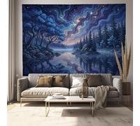 GSAEIMCT Verträumter Milchstraßen-Seewald Tapiz De Pared Grande Tapiz Manta De Playa Mantel De Picnic Tapiz Pared Decoración De Pared Dormitorio Sala De Estar Dormitorio, 200 X 150 Cm